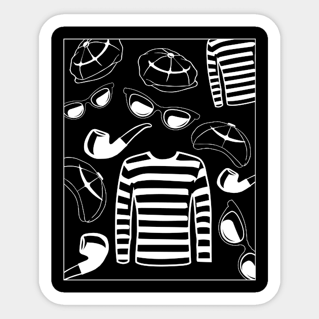 Beatnik Fashion Style 50s 60s Vintage Retro Style Sticker by Alex21